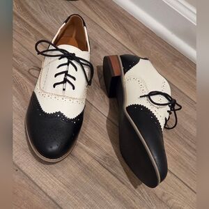 Black and White Oxford Shoes